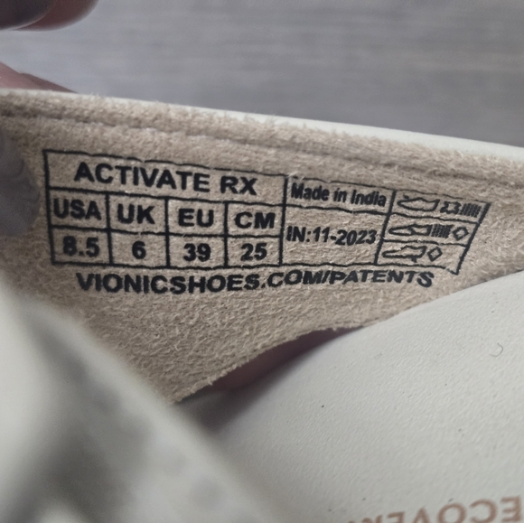 Vionic Activate RX Womens Size 8.5 White Sandal Comfy Athleisure Travel Vacation - Picture 5 of 7
